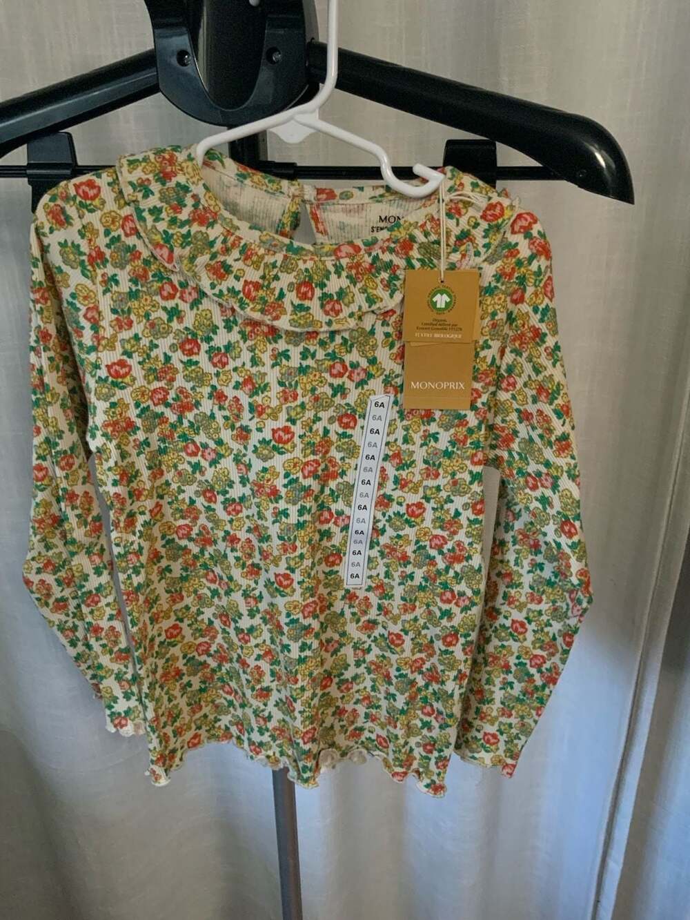 Monoprix Amaretti Floral Top Girls Size 6 Ans